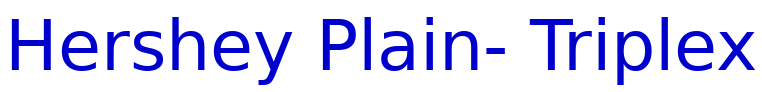 Hershey Plain- Triplex 字体